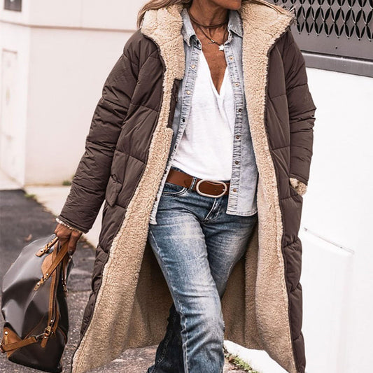 Women's Hooded Double-sided Slim Cardigan Coat