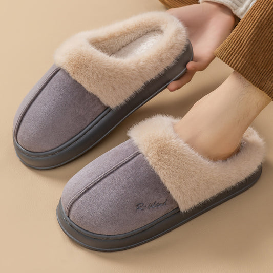 Cosy Fluffy Couple Slippers — Non-slip Soft Indoor Mules
