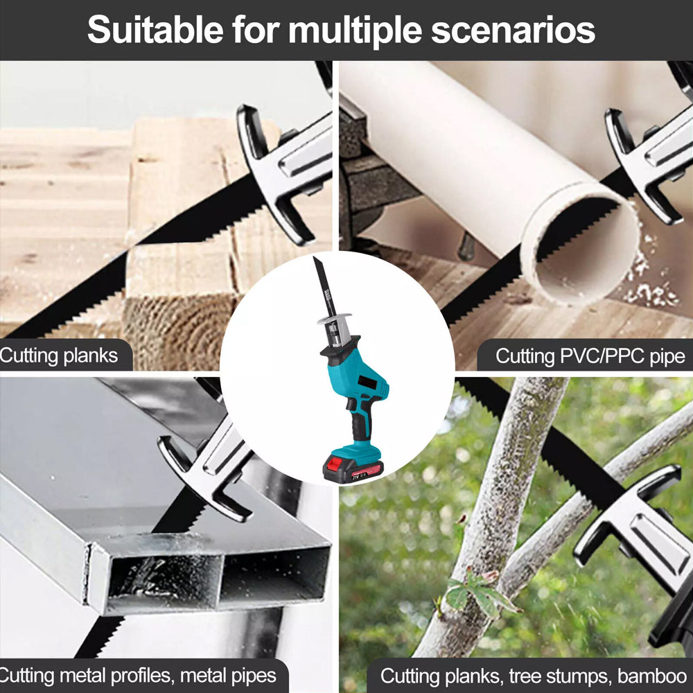 3000rpm Electric Reciprocating Saw 4 X Saw Blades For 18V