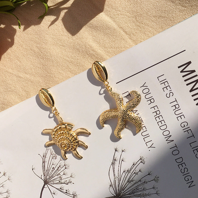 Fashion Vintage Earrings Trendy Ocean Style Stud Earrings Shell Earrings