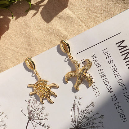 Fashion Vintage Earrings Trendy Ocean Style Stud Earrings Shell Earrings