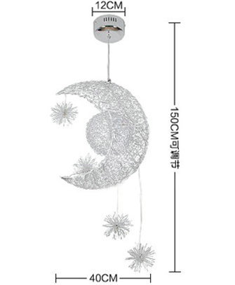 Aluminum Wire Star Moon Chandelier Restaurant Bar Bedroom Warm Lighting Simple Children's Room Lamps