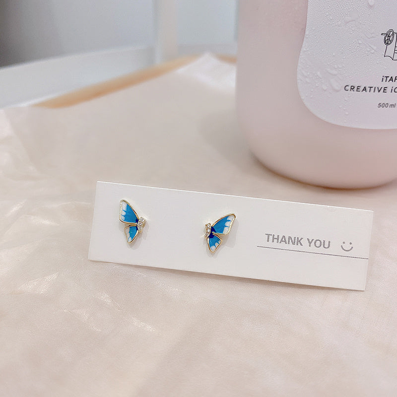 Butterfly Earrings Female Earrings New Style Small And Exquisite Earrings