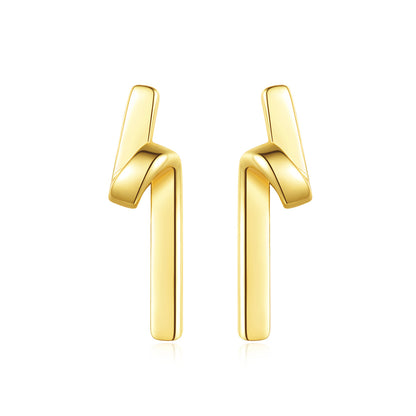 StudSimple Long Streamline Earrings 14K Gold Plated Earrings Earrings
