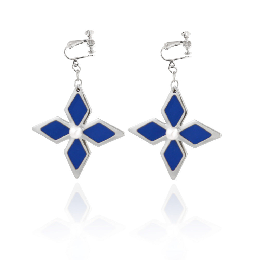 Earrings Four Leaf Clover Electroplating Earrings