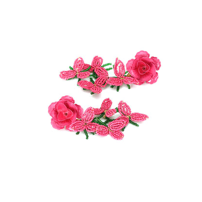 Exaggerated Painted Flower Earrings Female Earrings