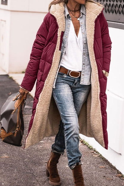Women's Hooded Double-sided Slim Cardigan Coat