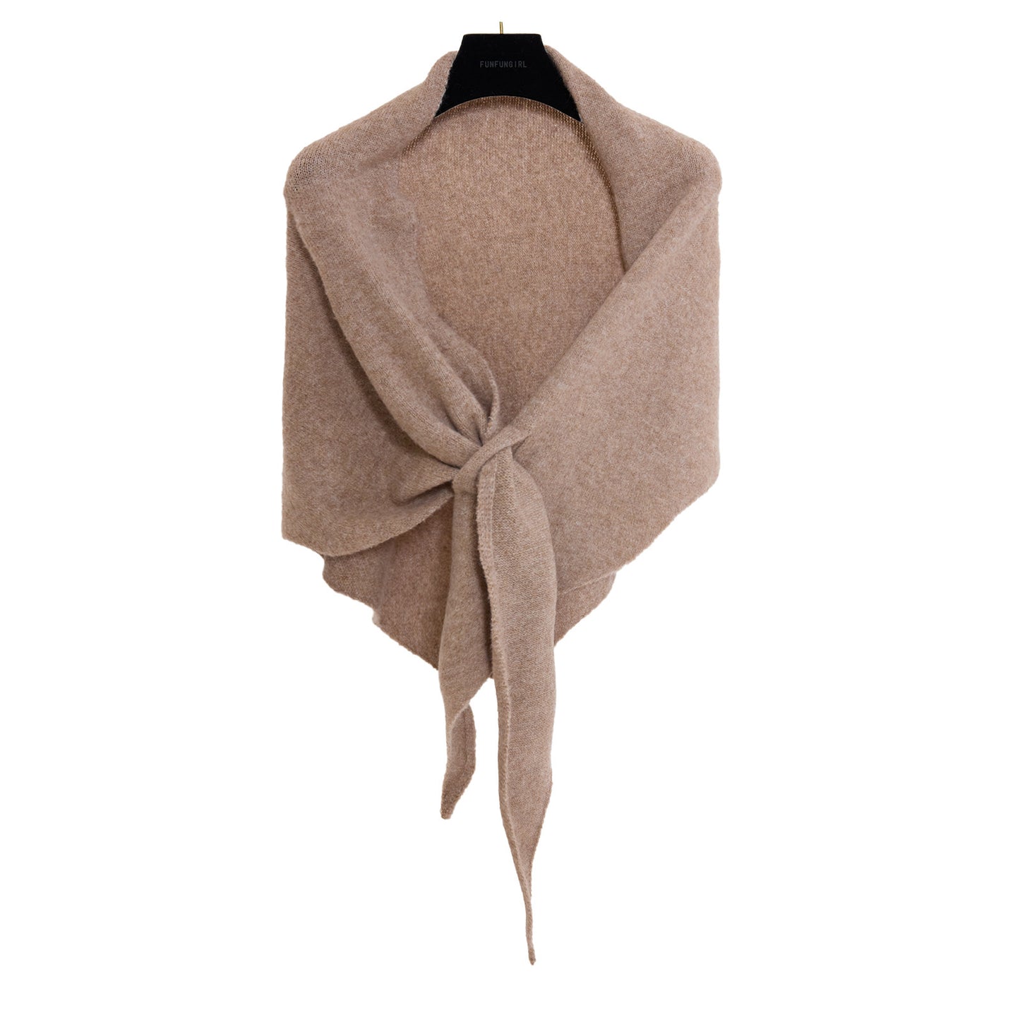 Winter Triangular Shawl INS Solid Color Soft Thickened Knitted Neck Wrap Korean Version Warm Shawl For Women