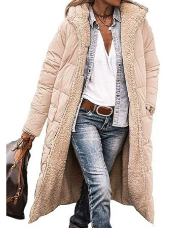 Women's Hooded Double-sided Slim Cardigan Coat