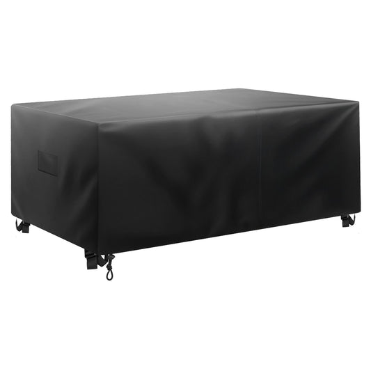 Patio Furniture Cover, 420D Heavy Duty Waterproof Outdoor Dining Table And Chairs Cover, Large Rectangular Patio Table Covers With Air Vent For All Weather, 74L X 47W X 28H Inch, Black
