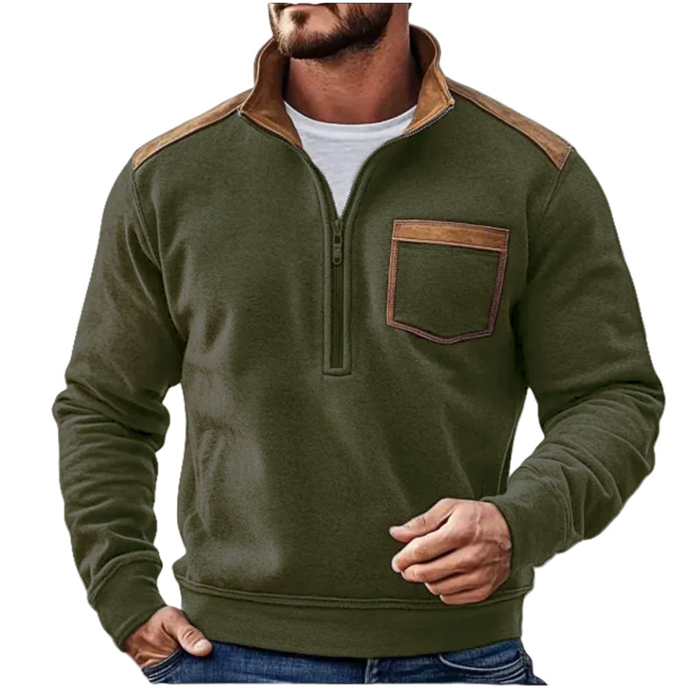 Men's Casual Zip Fleece Sweater Coat