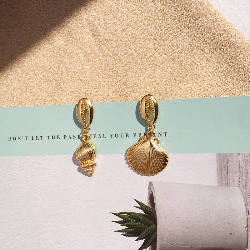 Fashion Vintage Earrings Trendy Ocean Style Stud Earrings Shell Earrings