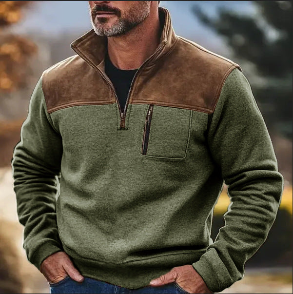 Men's Casual Zip Fleece Sweater Coat