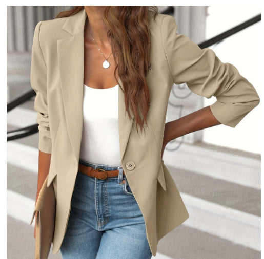 Women's Fashion Lapel Button Suit Jacket — Casual Commuter