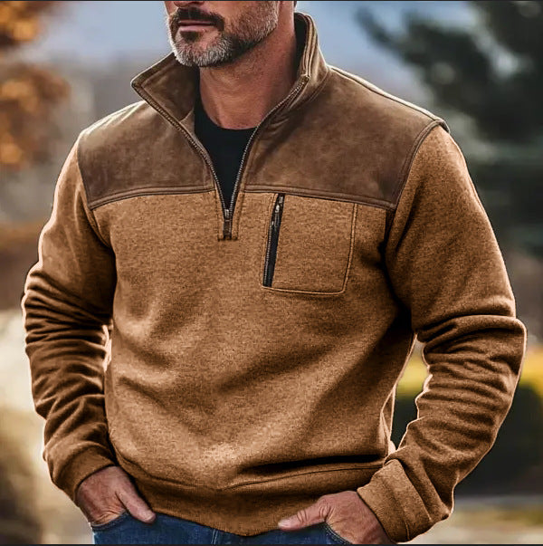 Men's Casual Zip Fleece Sweater Coat