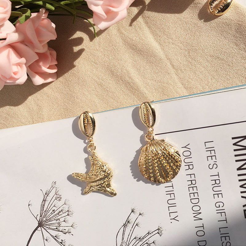 Fashion Vintage Earrings Trendy Ocean Style Stud Earrings Shell Earrings