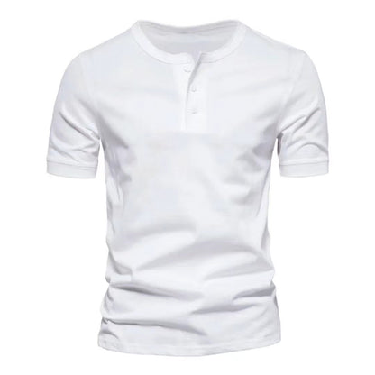Mens Casual Crew-Neck Short-Sleeve Solid-Color T-Shirt