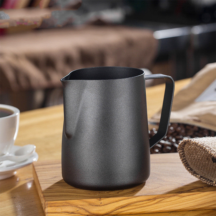 Gold-plated Etched Stainless Steel Milk Cup — Cylinder Design
