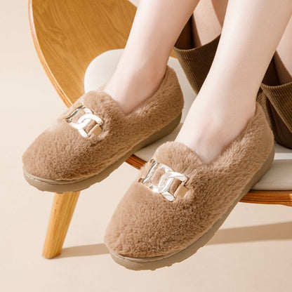 Women's Fluffy Flat Shoes — All-matching Cosy Slides