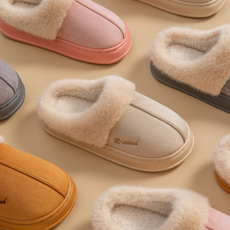 Cosy Fluffy Couple Slippers — Non-slip Soft Indoor Mules