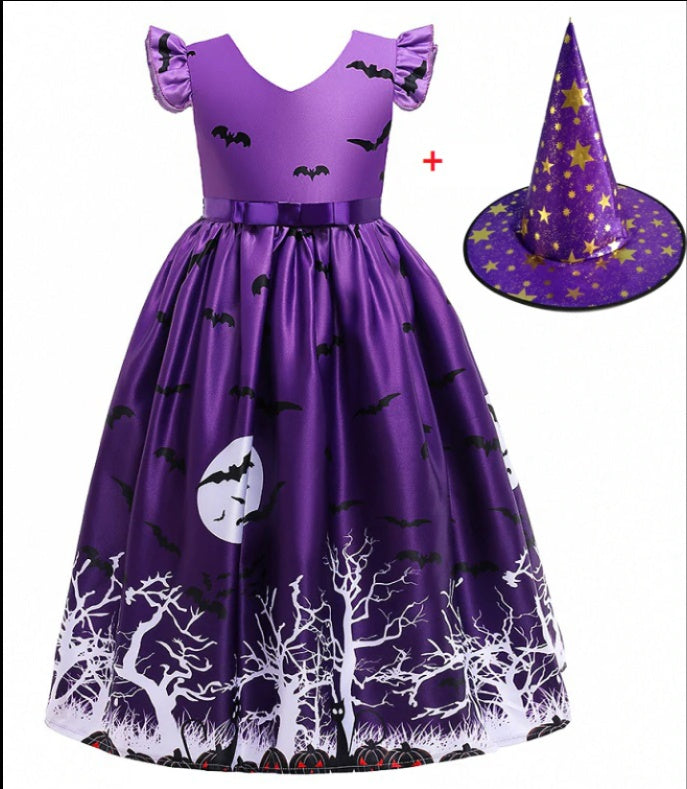 Halloween Princess Dress — Printed Mesh Costume