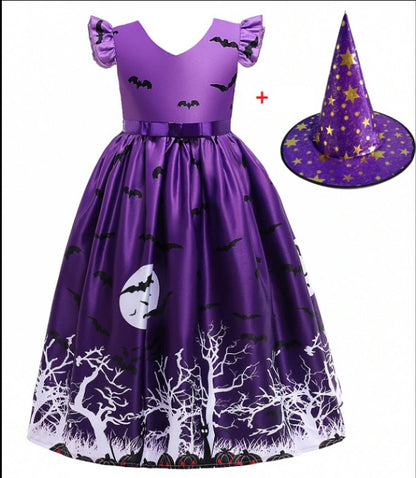 Halloween Princess Dress — Printed Mesh Costume