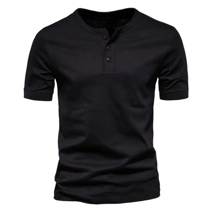 Mens Casual Crew-Neck Short-Sleeve Solid-Color T-Shirt