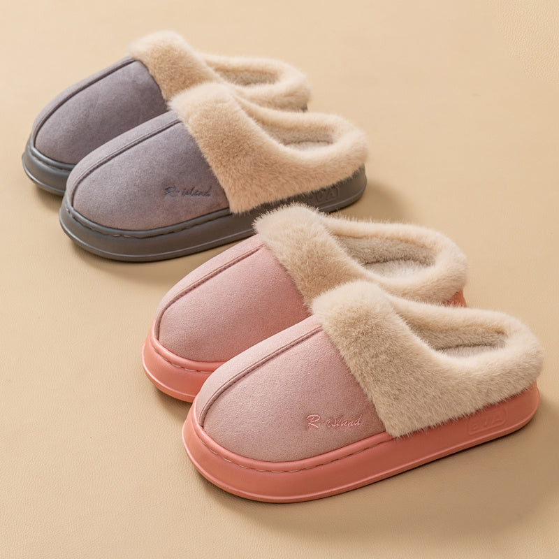 Cosy Fluffy Couple Slippers — Non-slip Soft Indoor Mules