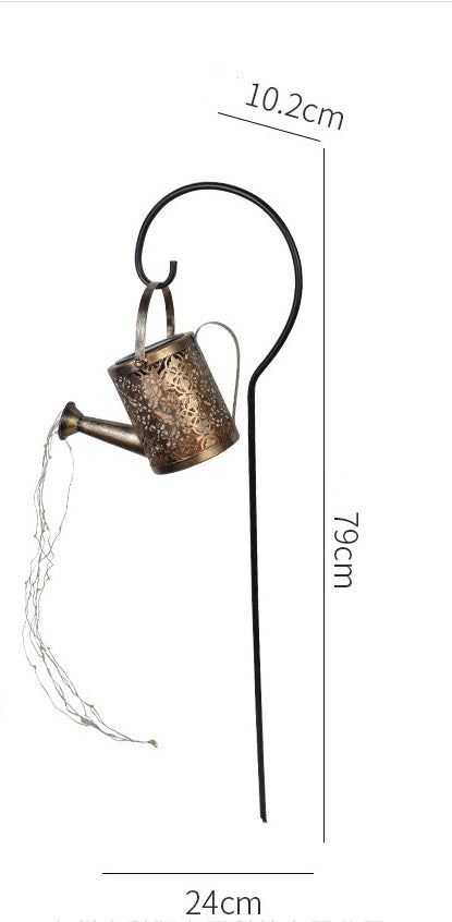Enchanted Solar Watering Can Garden Light — LED Ornament Lamp