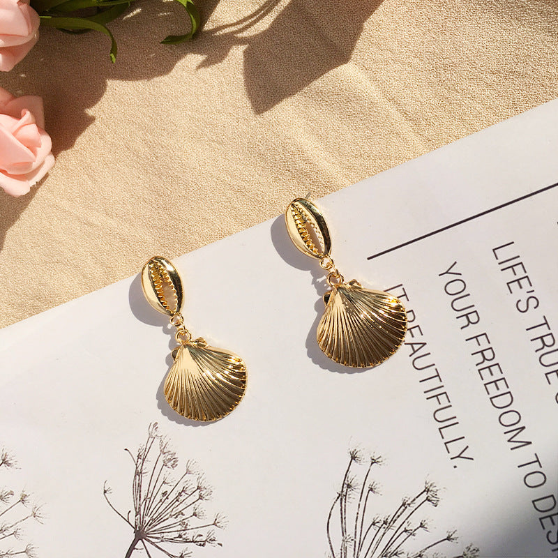 Fashion Vintage Earrings Trendy Ocean Style Stud Earrings Shell Earrings