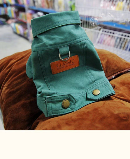 Dog cat Autumn Traction Denim Jacket