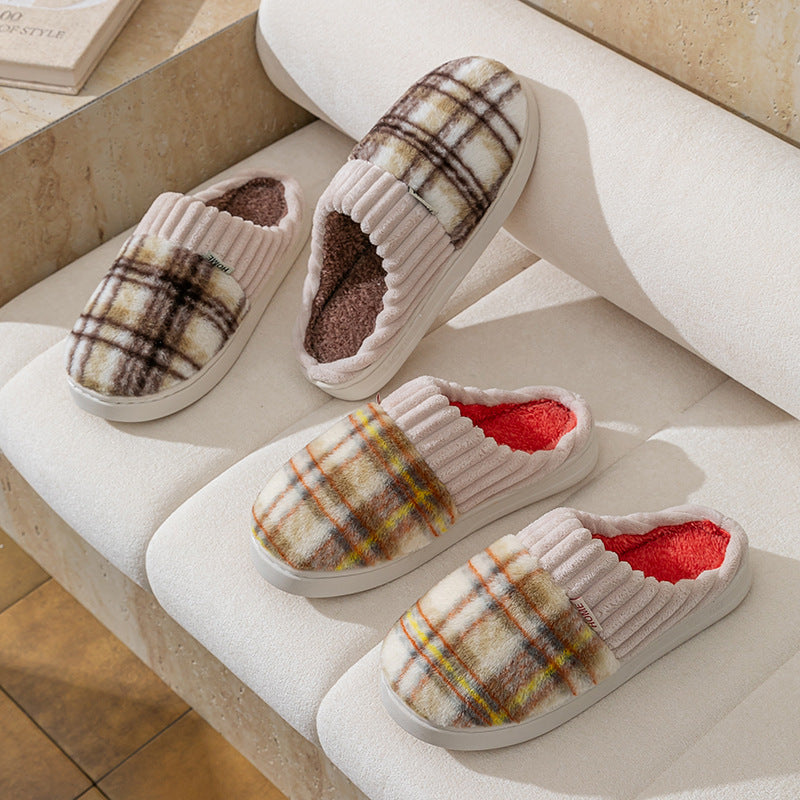 Leisure Home Soft Cotton Slippers — Comfortable Indoor Shoes