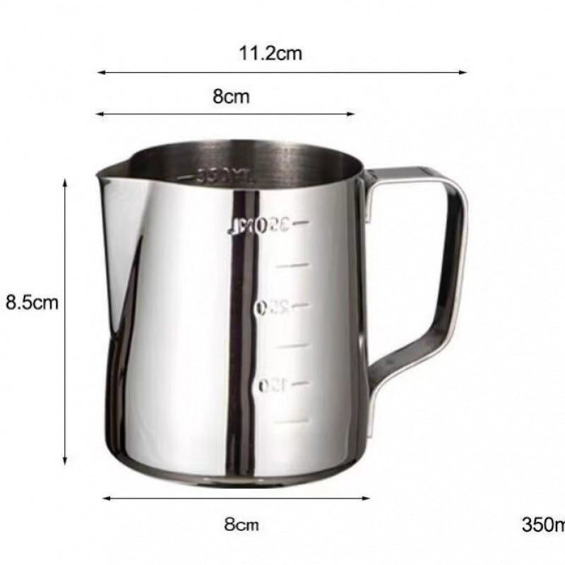 Gold-plated Etched Stainless Steel Milk Cup — Cylinder Design