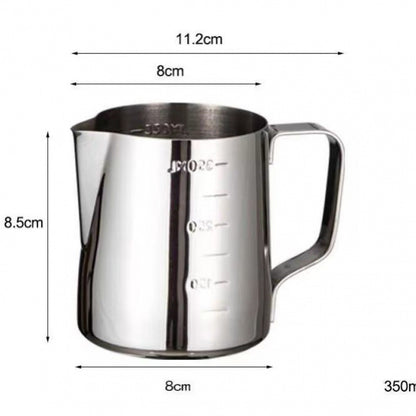 Gold-plated Etched Stainless Steel Milk Cup — Cylinder Design