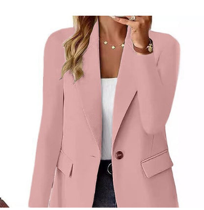 Women's Fashion Lapel Button Suit Jacket — Casual Commuter