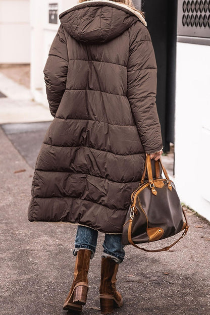Women's Hooded Double-sided Slim Cardigan Coat