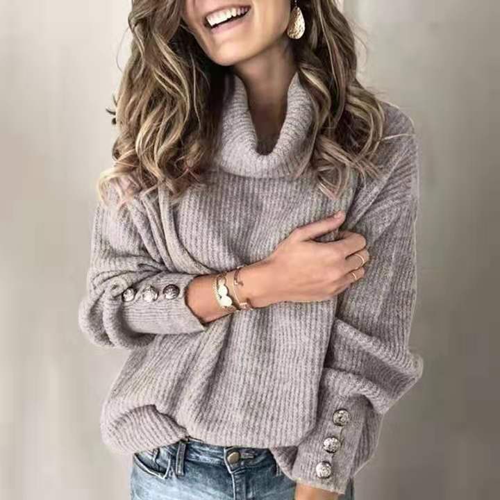 Women's Lapel Pullover Knit Sweater