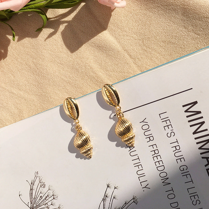 Fashion Vintage Earrings Trendy Ocean Style Stud Earrings Shell Earrings