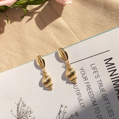 Fashion Vintage Earrings Trendy Ocean Style Stud Earrings Shell Earrings