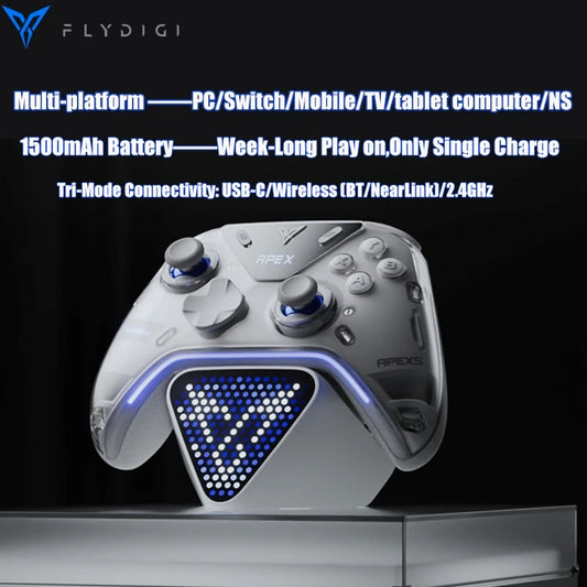 Flydigi Apex 5 Wireless Gaming Controller with RGB Screen & Charging Dock