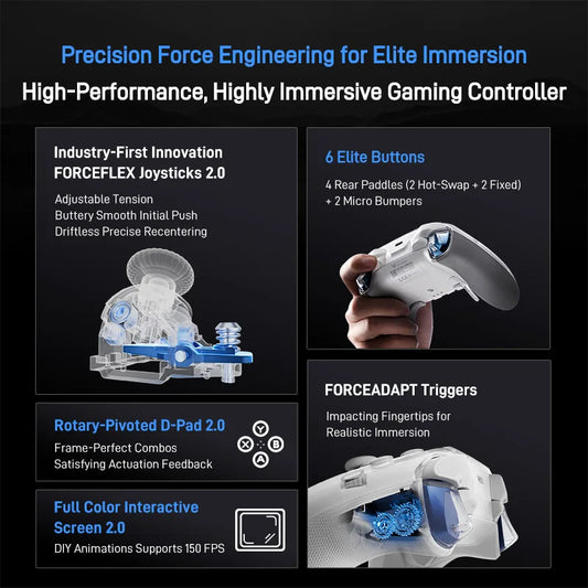 Flydigi APEX 5 Elite Wireless Gaming Controller | Force Feedback Trigger