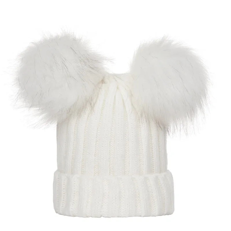 New Mother Kids Winter Hats for Baby Girl Boy Bobble Hat Kids Cap for Children Pompom Baby Beanie Infant Bonnet Accessories 0-3Y
