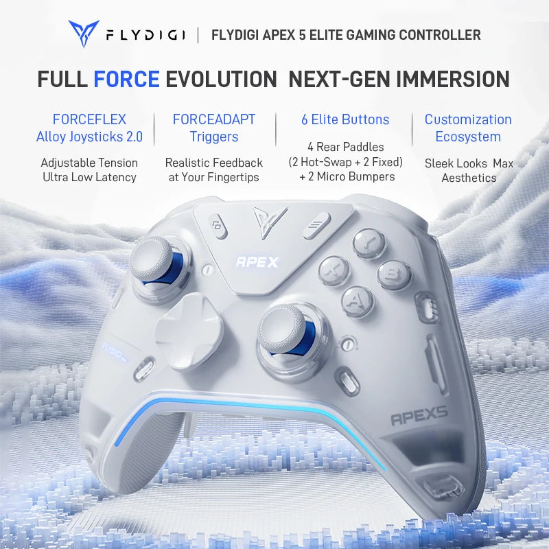 Flydigi APEX 5 Elite Wireless Gaming Controller | Force Feedback Trigger