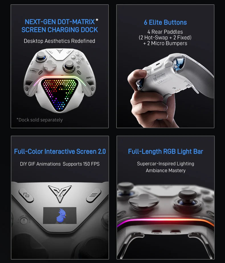 Flydigi APEX 5 Elite Wireless Gaming Controller | Force Feedback Trigger