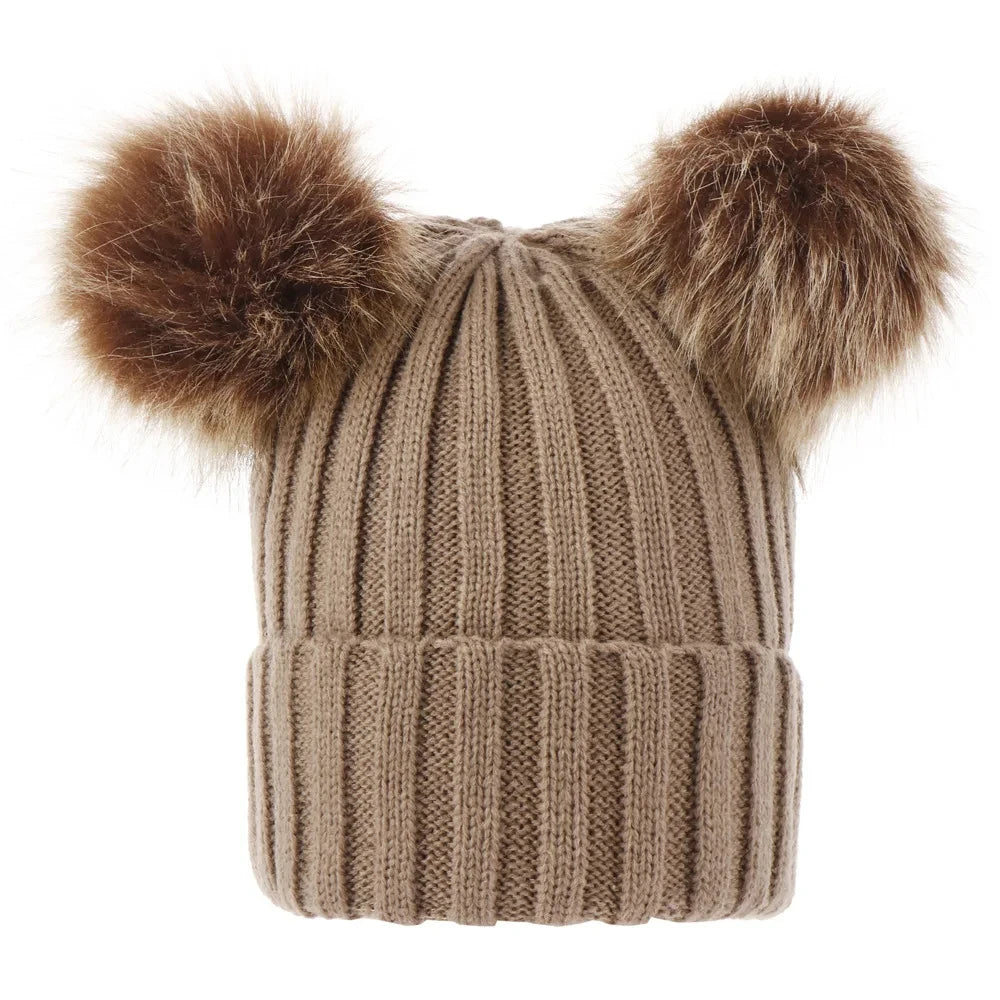 New Mother Kids Winter Hats for Baby Girl Boy Bobble Hat Kids Cap for Children Pompom Baby Beanie Infant Bonnet Accessories 0-3Y