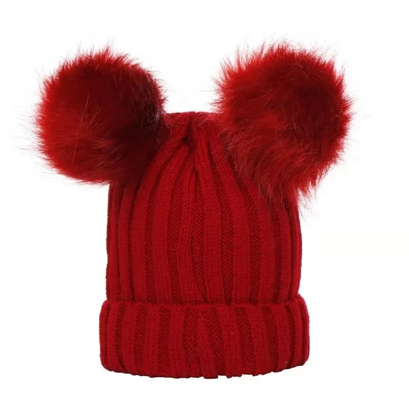 New Mother Kids Winter Hats for Baby Girl Boy Bobble Hat Kids Cap for Children Pompom Baby Beanie Infant Bonnet Accessories 0-3Y