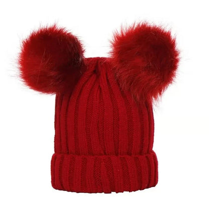 New Mother Kids Winter Hats for Baby Girl Boy Bobble Hat Kids Cap for Children Pompom Baby Beanie Infant Bonnet Accessories 0-3Y