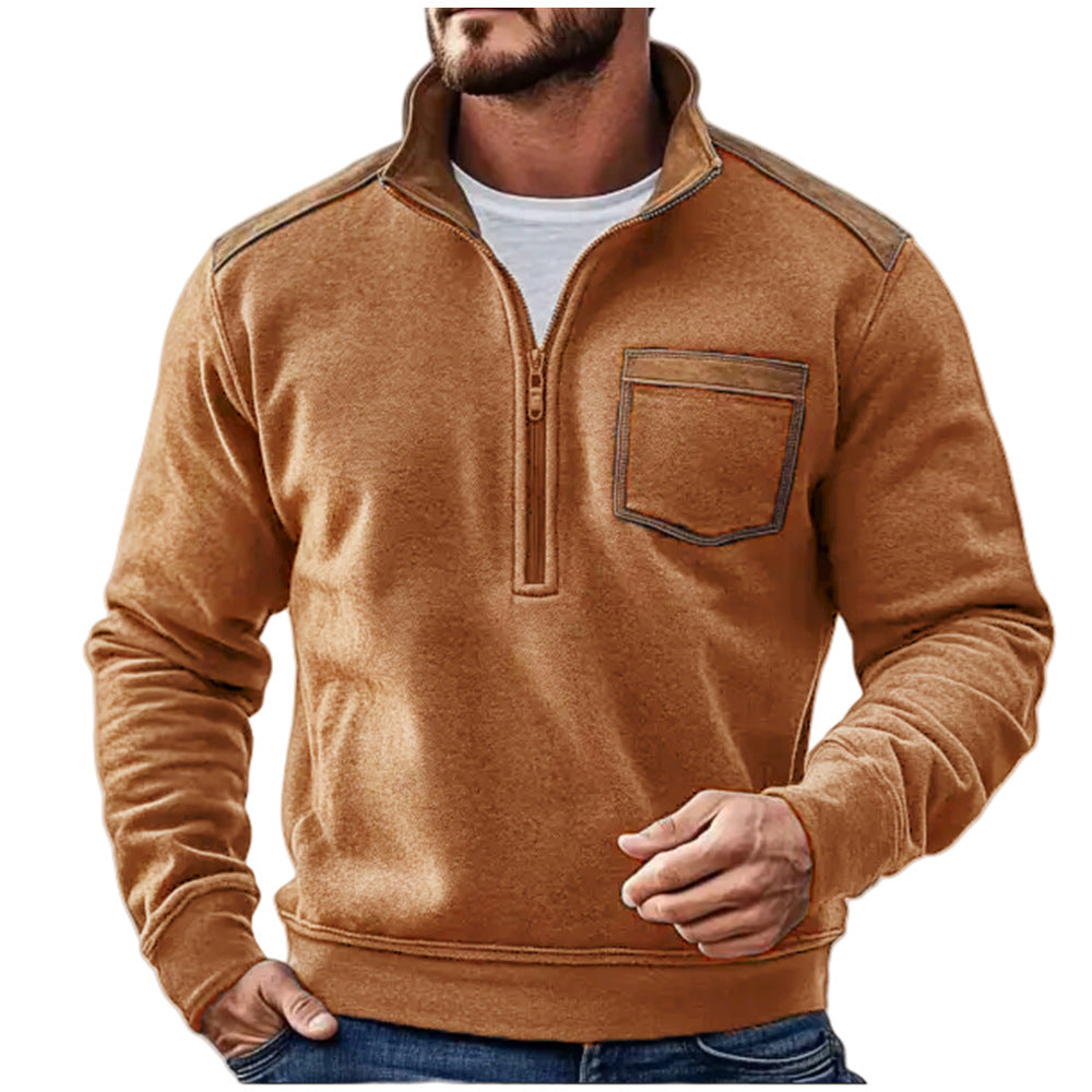 Men's Casual Zip Fleece Sweater Coat