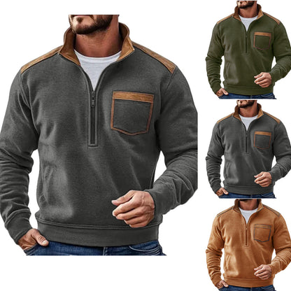 Men's Casual Zip Fleece Sweater Coat