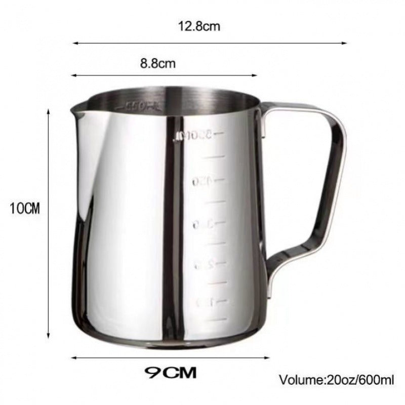 Gold-plated Etched Stainless Steel Milk Cup — Cylinder Design